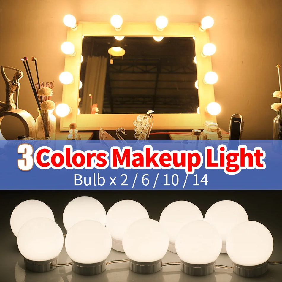 LED Stepless Dimming Bulb For Makeup Mirror With USB Power