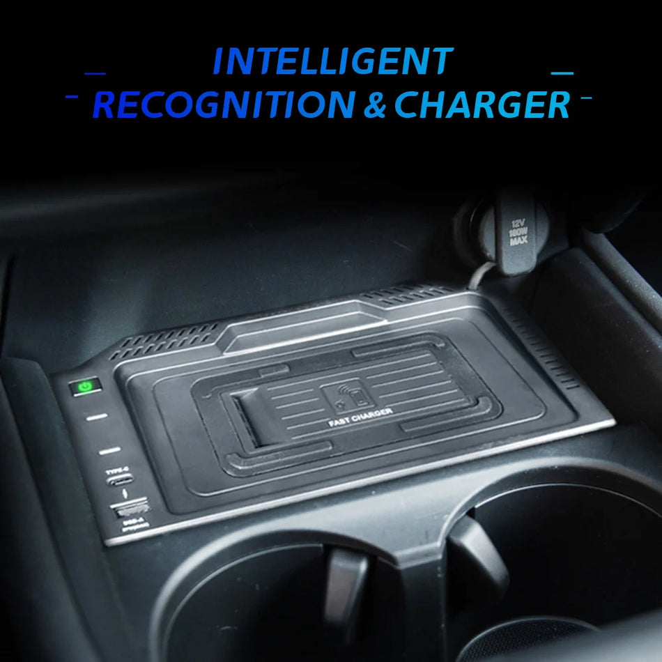 Chargeur de voiture sans fil Qi 15W à chargement rapide pour Honda ZR-V 2022-2025