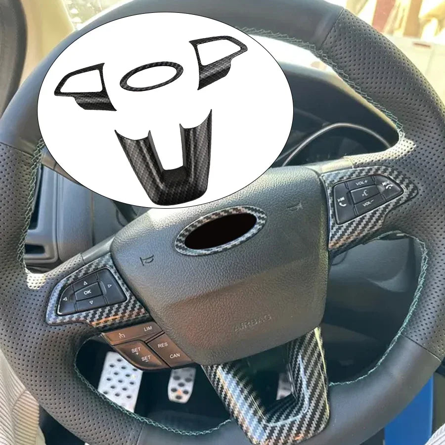 Декорация за волан, хром за Ford Focus MK4 2014-2017 интериорен ъпгрейд