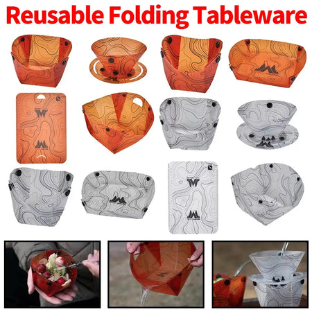 Outdoor Portable Foldable Camping Tableware Food Grade