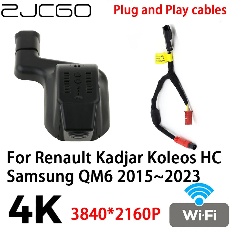 4K 2160P Car Dash Cam, Plug and Play for Renault Kadjar QM6