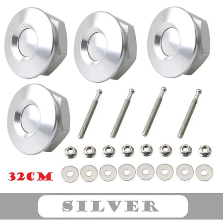 4Pcs 25/30/32mm Car Push Button Bonnet Hood Pin Quick Release Latch Lock Clip Kit Aluminum Engine Exterior Parts Universal by InterCyprus Trading Ltd