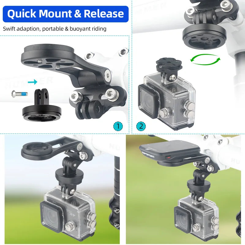 Bike Computer Bracket Adaptor &ndash; Durable Aluminum Alloy Design