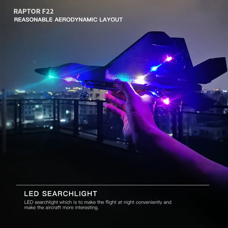 F22S 2.4G 4CH RC Airplane with Gyroscope and LED Light - WLtoys A180 Upgrade