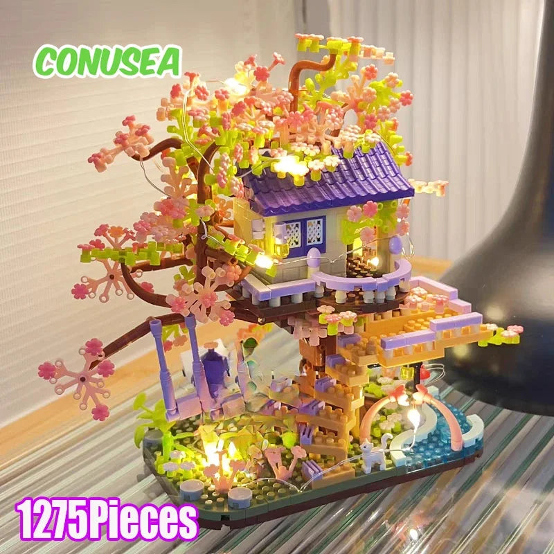 Flower Tree House Building Block &ndash; Creative DIY Assembly Fun