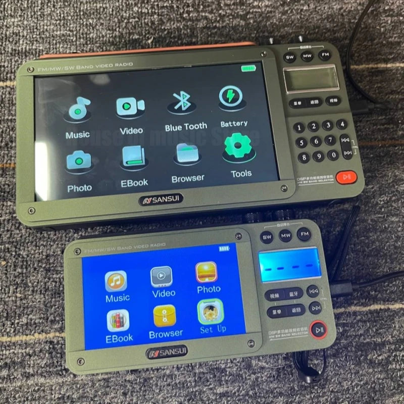 SANSUI Wireless Bluetooth Speakers with LED HD Video Player and Rechargeable Battery