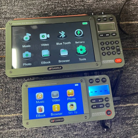 SANSUI Wireless Bluetooth Speakers with LED HD Video Player and Rechargeable Battery