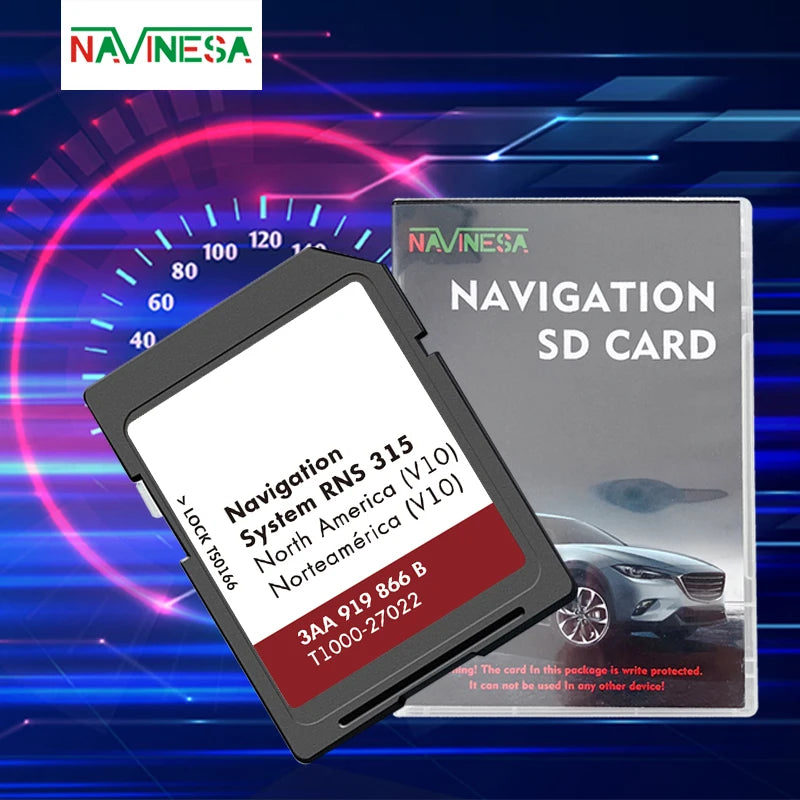 Sat Nav SD GPS Card Navigation RNS315 &ndash; North America Map