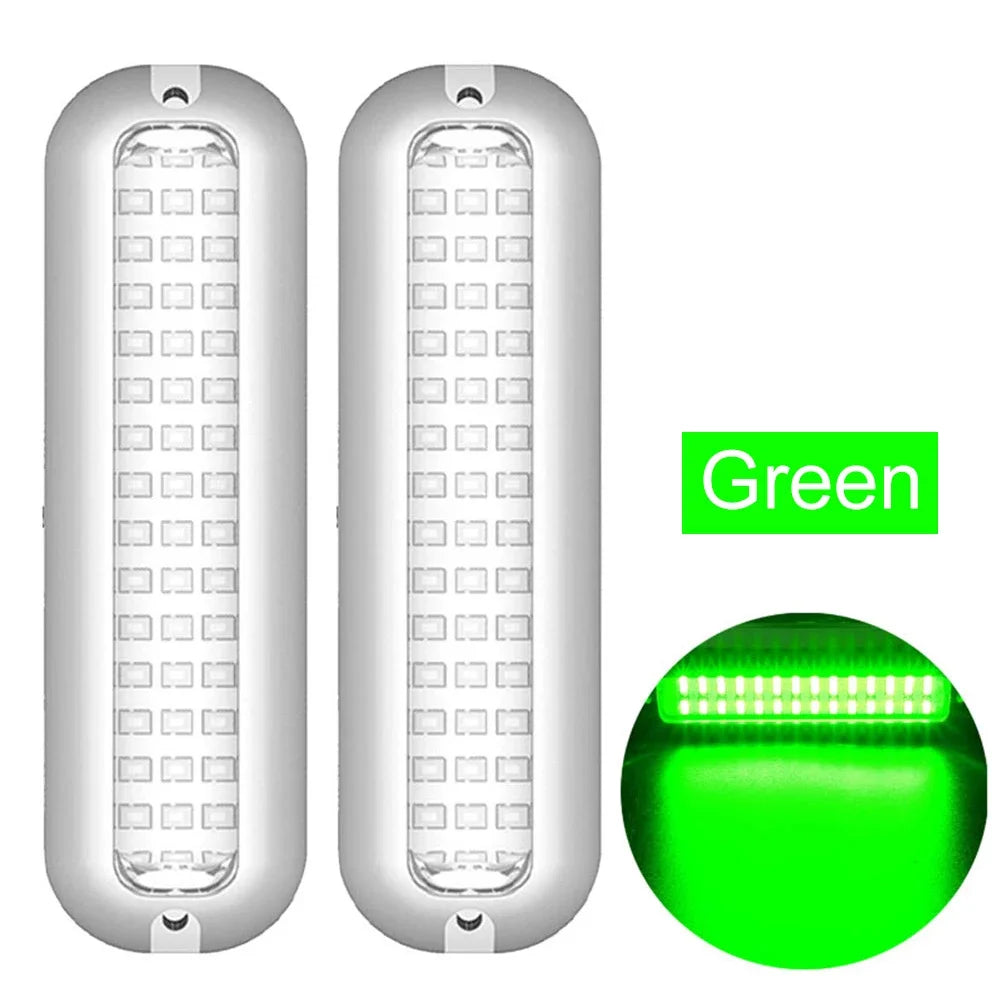 42LED Yacht Underwater Light &ndash; IP68 Waterproof 10-30V Green  2Pcs