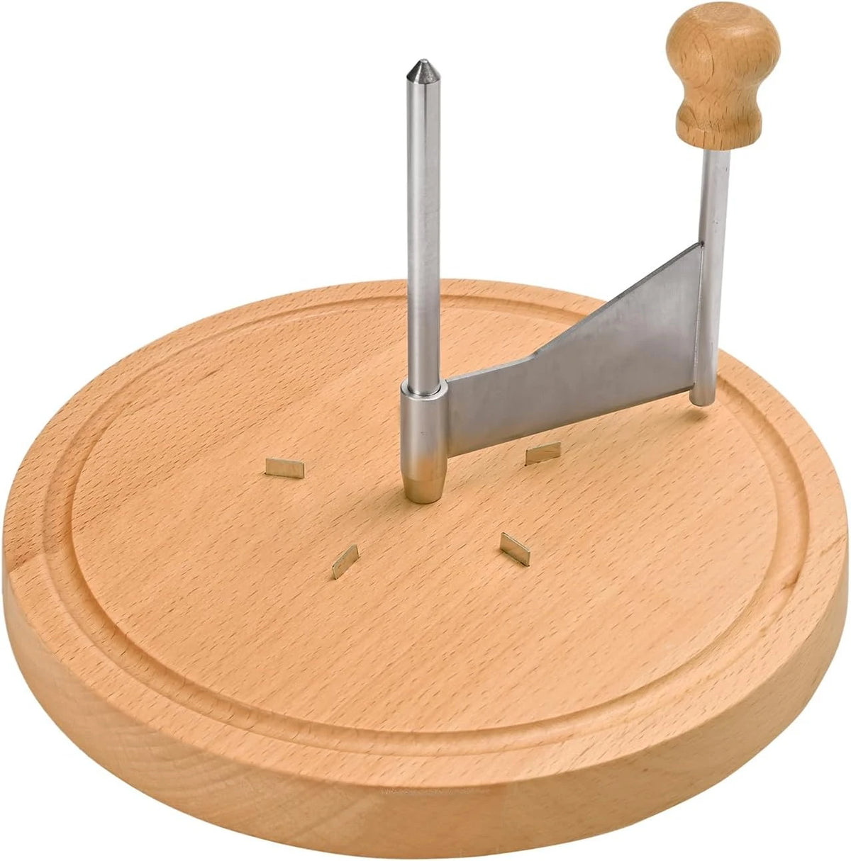 Cheese Slicer Cutter Rotary Wooden Handheld - Ergonomic Grip