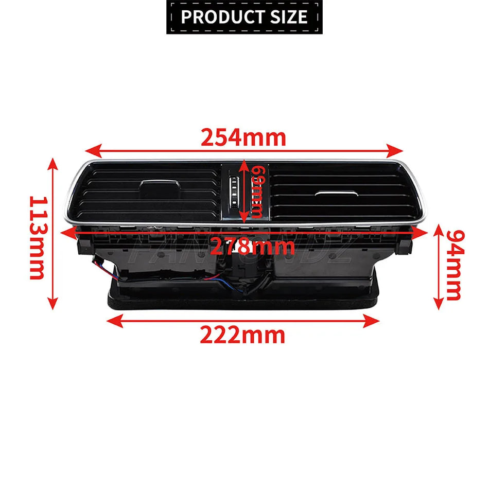 Salidas de Aire Acondicionado Brillo Negro Cromado para VW Passat B6 B7