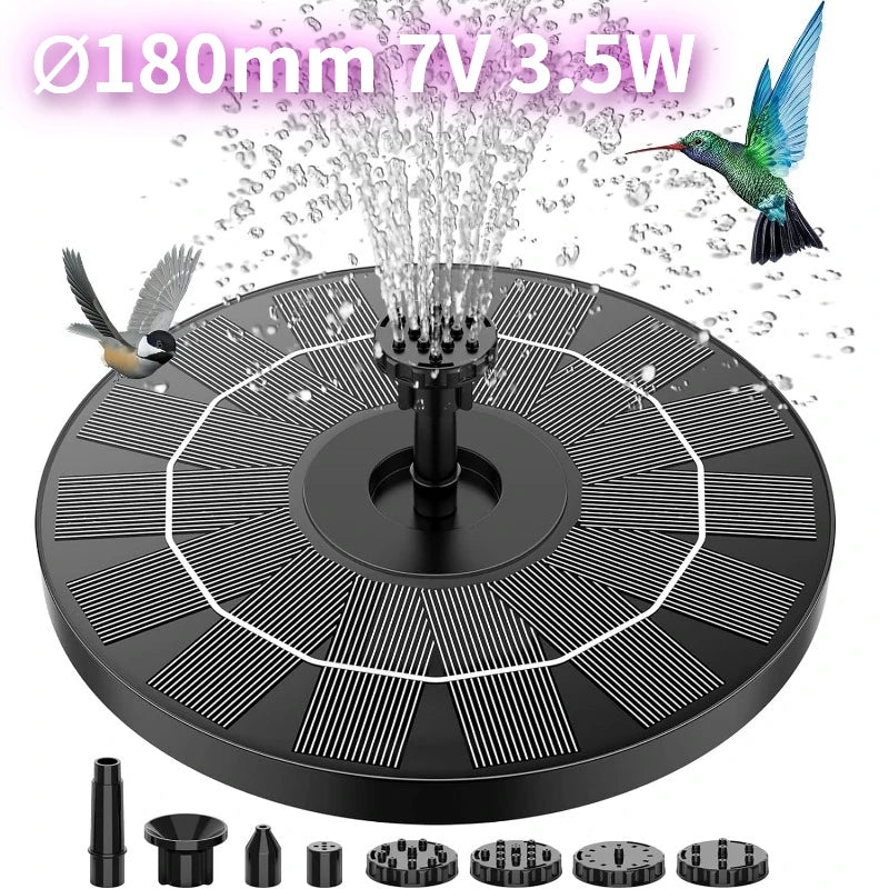 3.5W Solar Fountain Disk 6 Nozzle &ndash; Efficient Solar Panel 3.5W