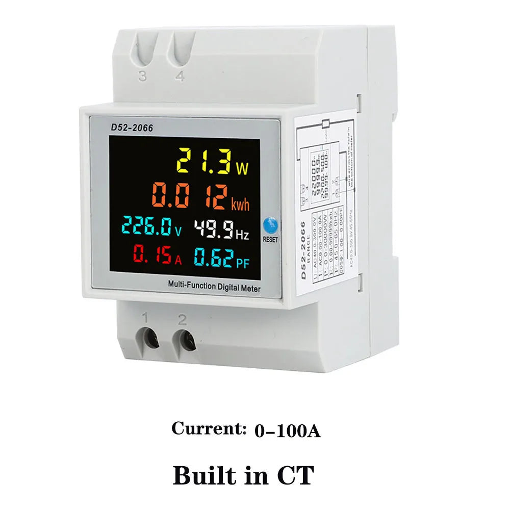 6IN1 Din Rail AC Monitor &ndash; Multi-Voltage Measurement Capability Built-in CT / AC250V-450V