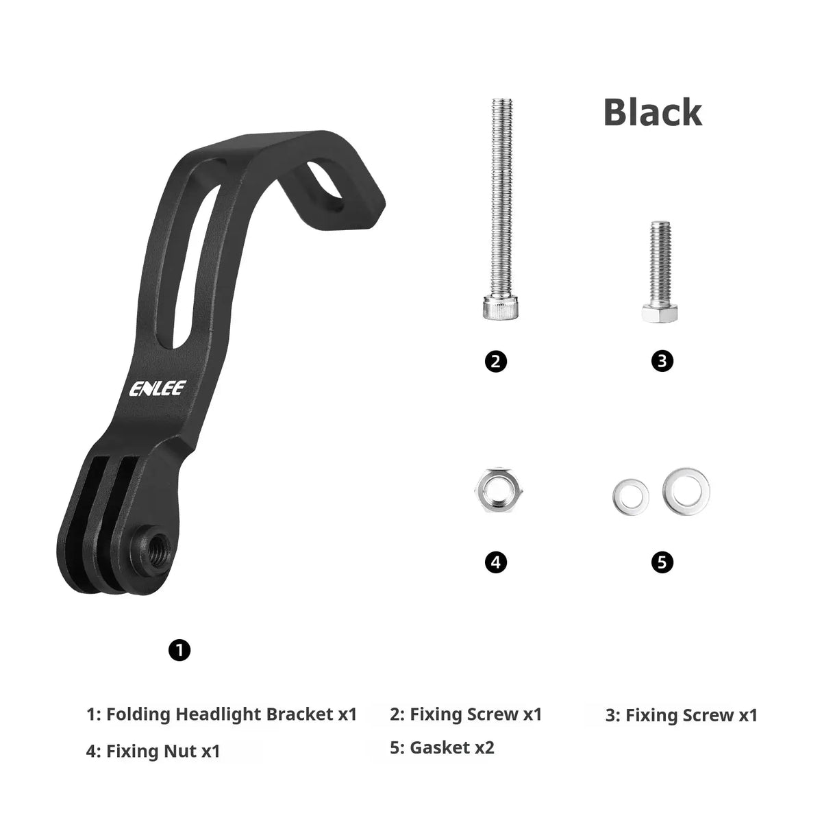 ENLEE Front Fork Light Holder Adjustable Aluminum Alloy Bracket For GOPRO Sport Camera Lamp Mount Stand Bike Accessories by InterCyprus Trading Ltd