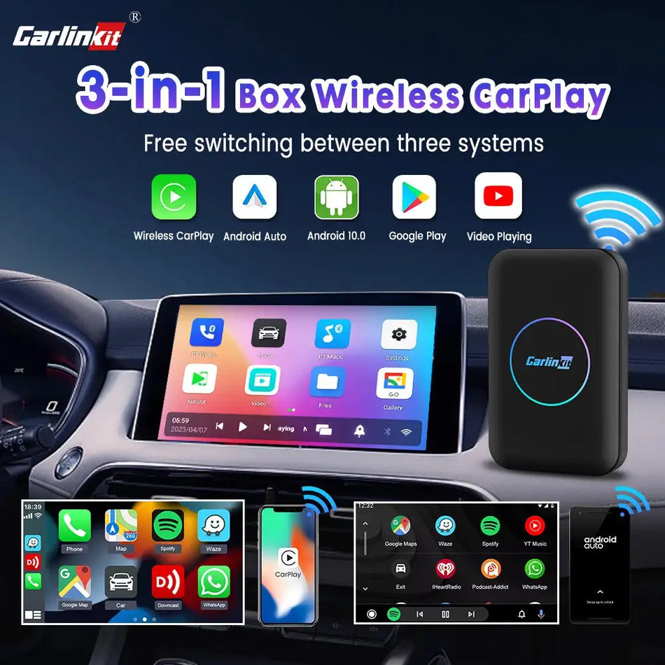 Carlinkit Wireless CarPlay Box Android Auto 4 Core CPU 32GB