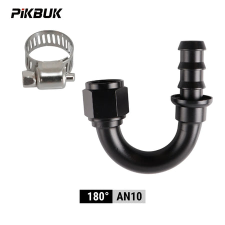 PIKBUK Universal AN4 6 8 10 12 Push-on Hose End Fittings Fuel Oil Cooler Hose Fitting 180 Degree Reusable Connection Adapter by InterCyprus Trading Ltd