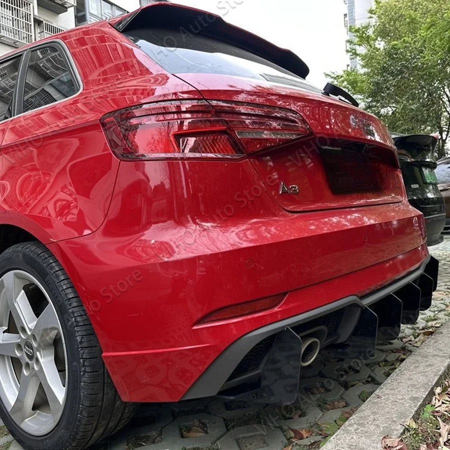 Shark Style Alhaisempi Diffuusori 6 Evä Audi A3 8V 2014 2020