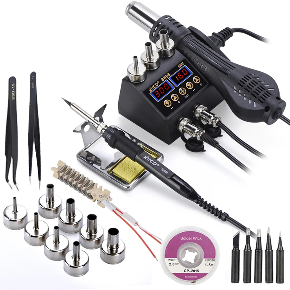 JCD 2 In 1 750W Soldering Station 8898 &ndash; LCD Display 8898 KIT5 / 110V US PLUG / Russian Federation