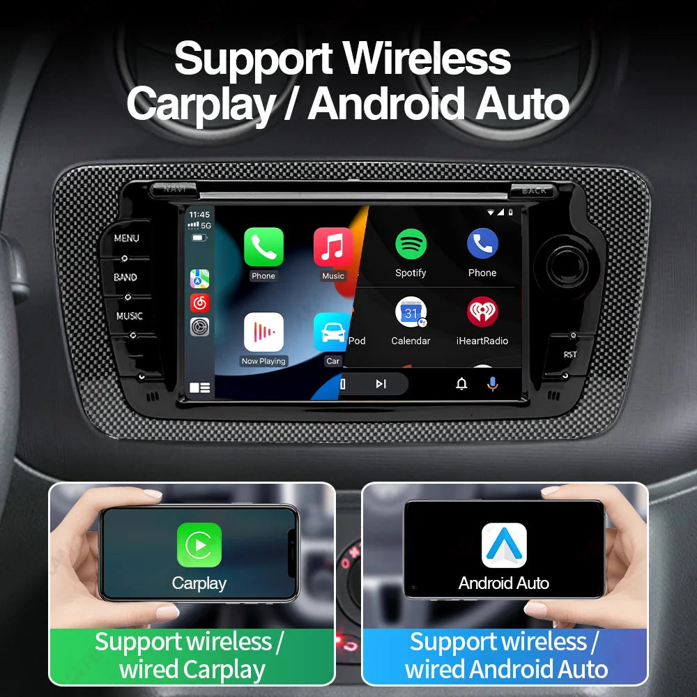 7inch Car Radio Android 13 Seat Ibiza- CarPlay Android Auto