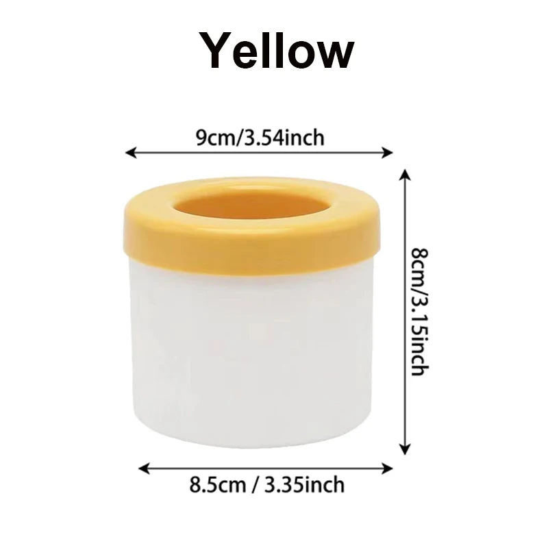 Silicone Ice Cube Mold with Lid for Eco-Friendly Freezing Q3-Yellow