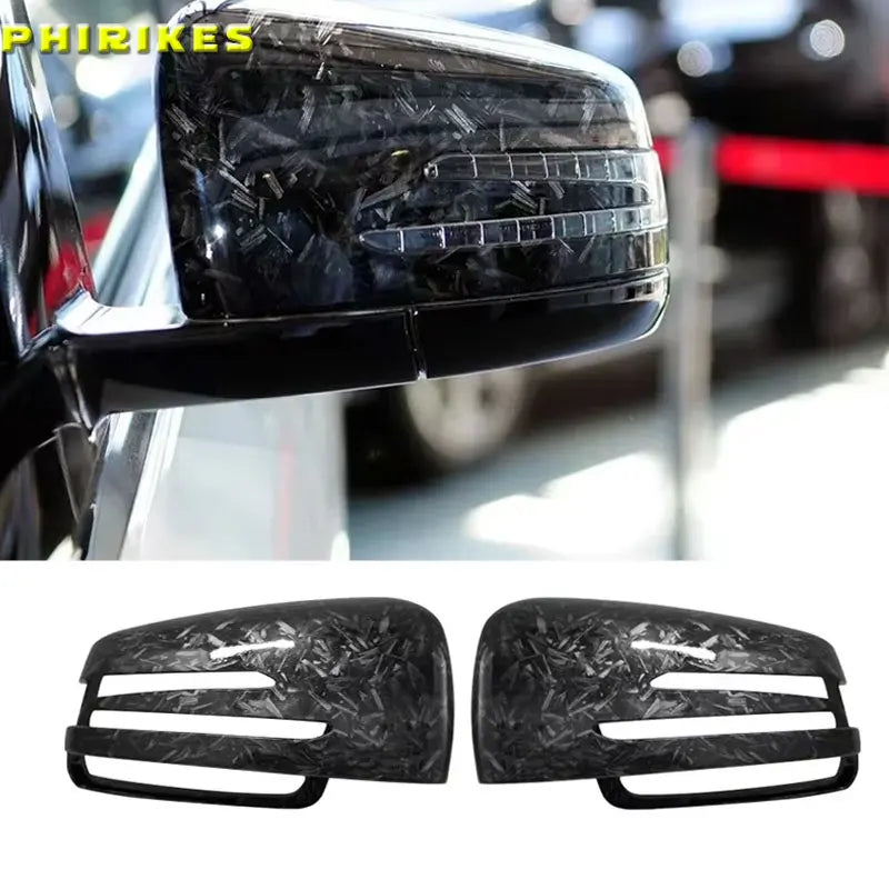 Mercedes Benz Spoguļu Vāki Oglekļa Šķiedra Spīdīga Melna ABS