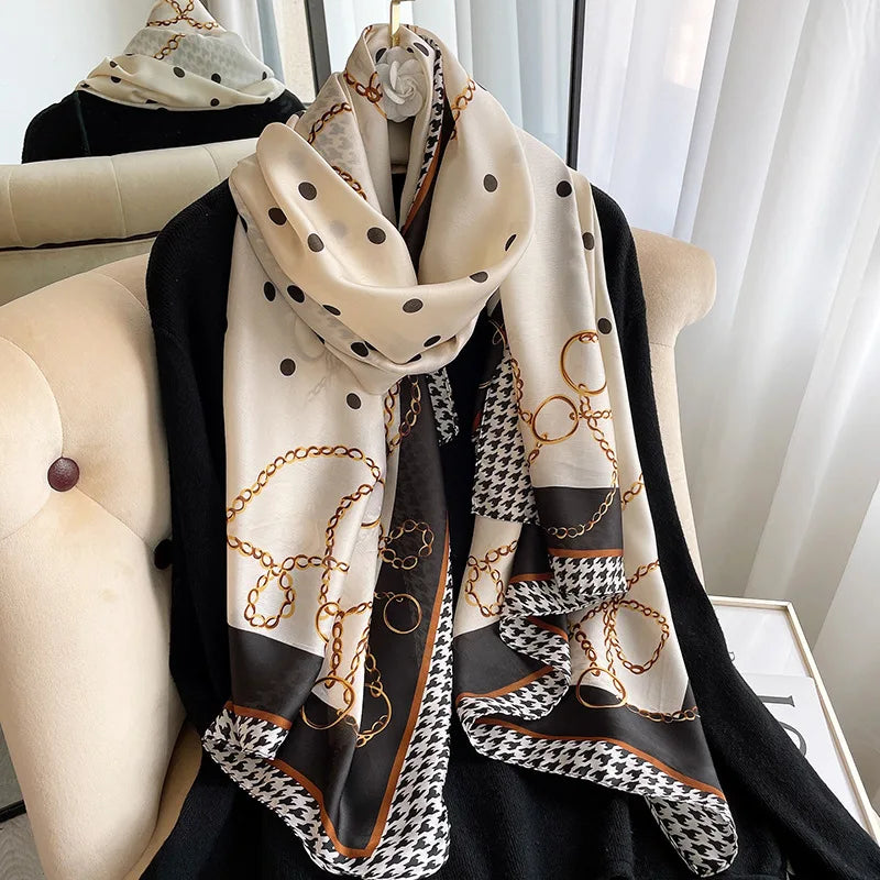 Luxury Brand Women Scarf &ndash; Elegant Summer Silk Shawl