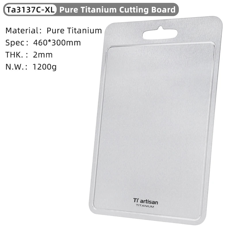 Tiartisan Titanium Cutting Board &ndash; Ultralight Double Sided 46 x 30 CM