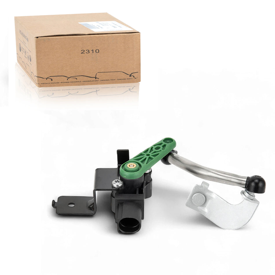 Sensor de Nivel de Faros con Carcasa de GRP para Volkswagen Eos Delante Izquierdo Compatible con Nivelación Automática de Faros