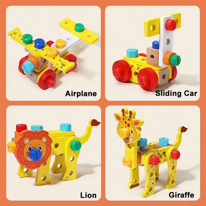 Animal Building Toolbox &ndash; Creative Wooden Toy Set For Kids