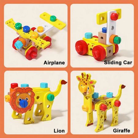 Animal Building Toolbox &ndash; Creative Wooden Toy Set For Kids