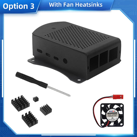 Raspberry Pi 4 Aluminum Alloy Case &ndash; Enhanced Cooling Support With Fan Heatinks