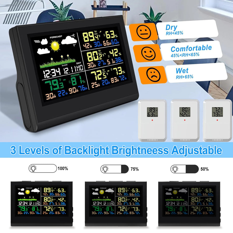 Weather Station 5-Inch &ndash; HD Display With 3 Sensors