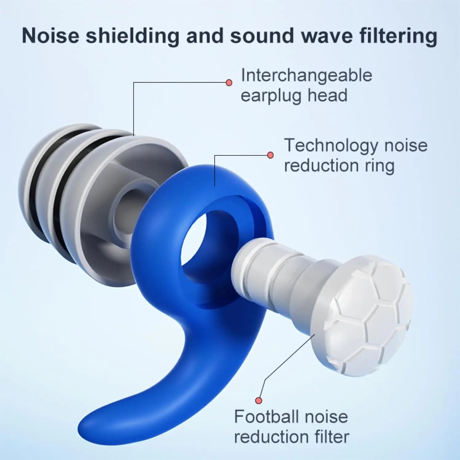 Silicone Earplugs Set for Sleeping, Swimming &amp; Noise Reduction