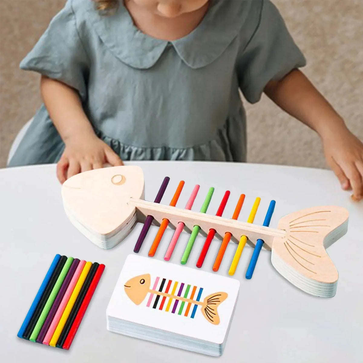 Color Matching Educational Montessori Toy for Kids Aged 3+ - Enhance Hand-Eye Coordination &amp; Cognitive Development