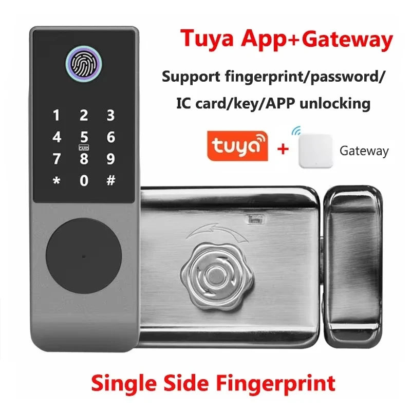 TTLock WIFI Double Side Fingerprint Lock - IP66 Waterproof Single-Tuya Gateway