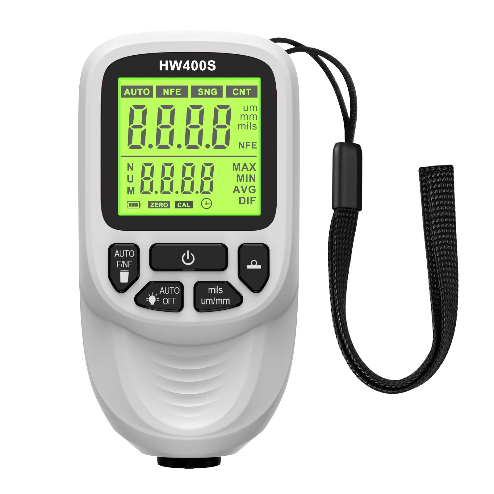 HW400S 0-2000UM Car Coating Thickness Gauge &ndash; Backlight WHITE