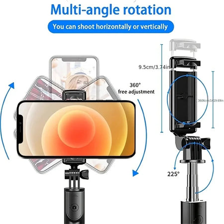 BSLIUFANG 2025 Selfie Tripod &ndash; Wireless Bluetooth Remote