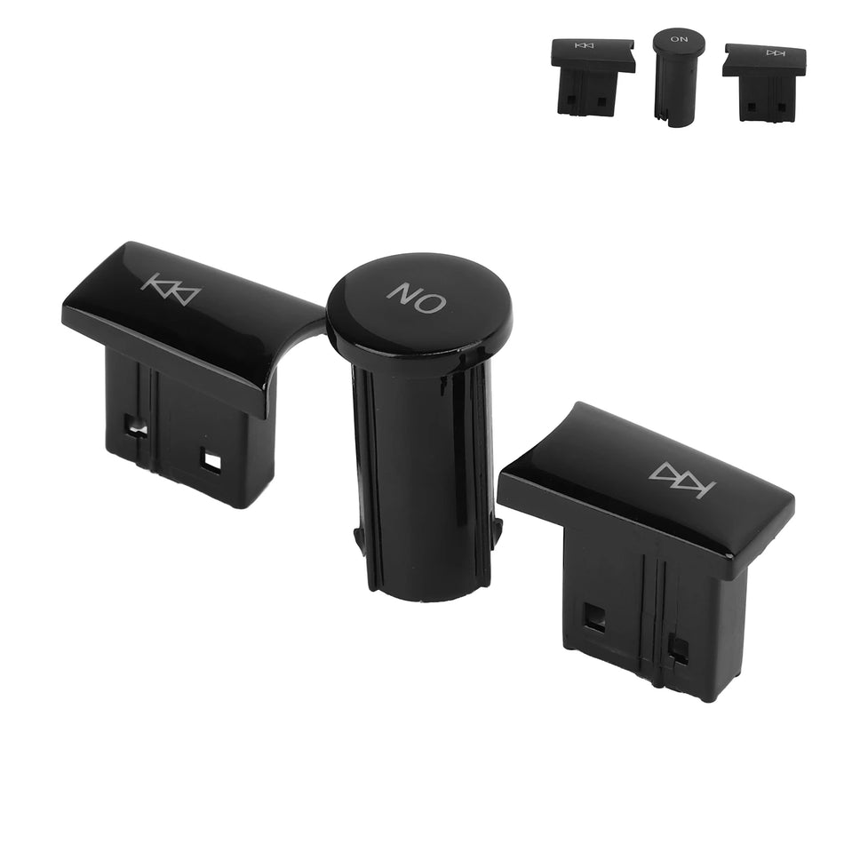 Car Radio Volume Button 3-Piece Set ABS for Mercedes-Benz C-Class 2007-2009 GLK 2008-2012