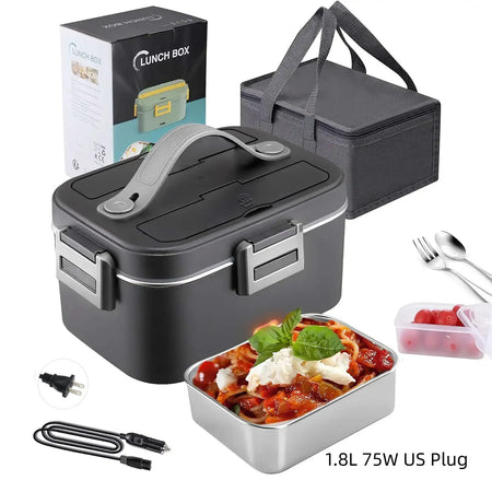 Homefish 1.8L Electric Lunch Box 75W &ndash; Leakproof Design 1.8L-US plug