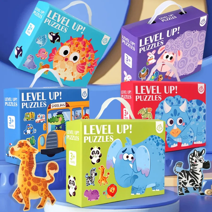 Handheld Six-in-One Puzzle Gift Box for Kids Aged 3-6 &ndash; Perfect Educational Birthday Gift