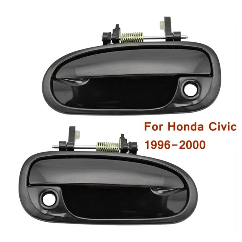 Înlocuire mânere ușă pentru Honda Civic EK3 EK4 EK9 1996-2000 finisaj exterior negru din plastic ABS