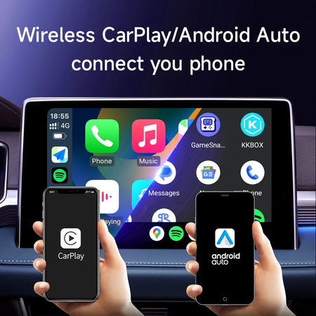 HEYINCAR Smart AI Box Plus for Wireless CarPlay &amp; Android Auto