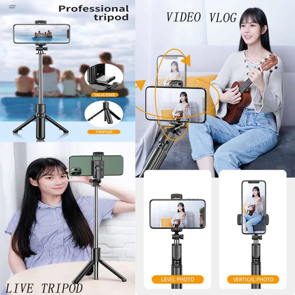 CrownQu Wireless Selfie Stick Tripod &ndash; Multifunctional Design for Ultimate Flexibility