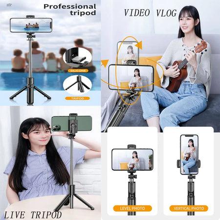CrownQu Wireless Selfie Stick Tripod &ndash; Multifunctional Design for Ultimate Flexibility