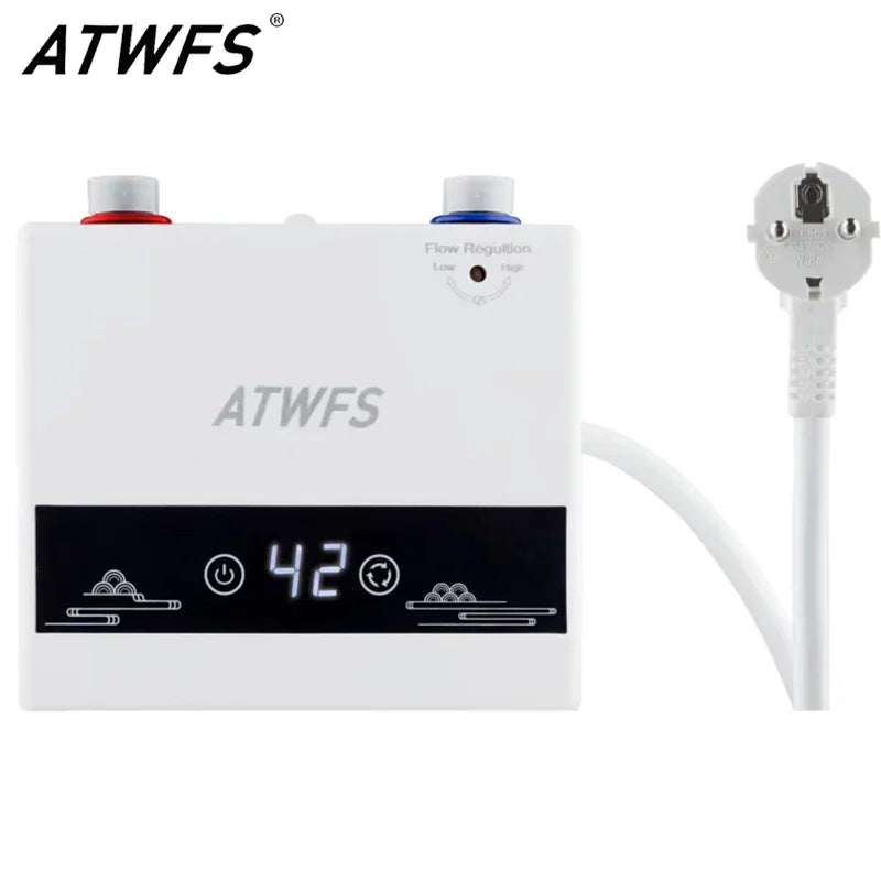 ATWFS Instant Water Heater &ndash; Ultra Fast 4600W Heating EU Plug