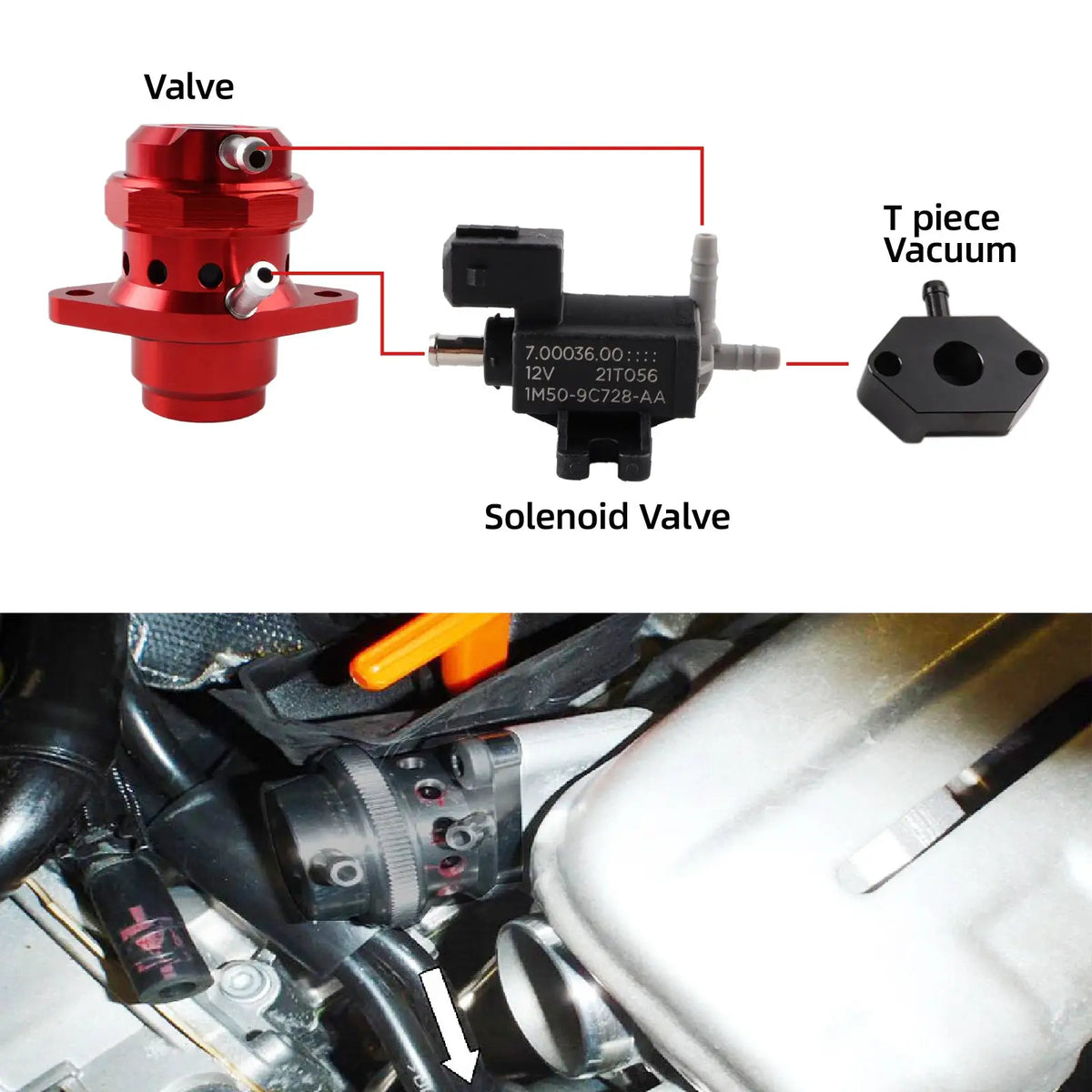 PIKBUK High Quality Blow Off Valve For AUDI A1 A3 1.4 TWIN CHARGED TFSI For VAG 1.4 TSi Aluminum by InterCyprus Trading Ltd