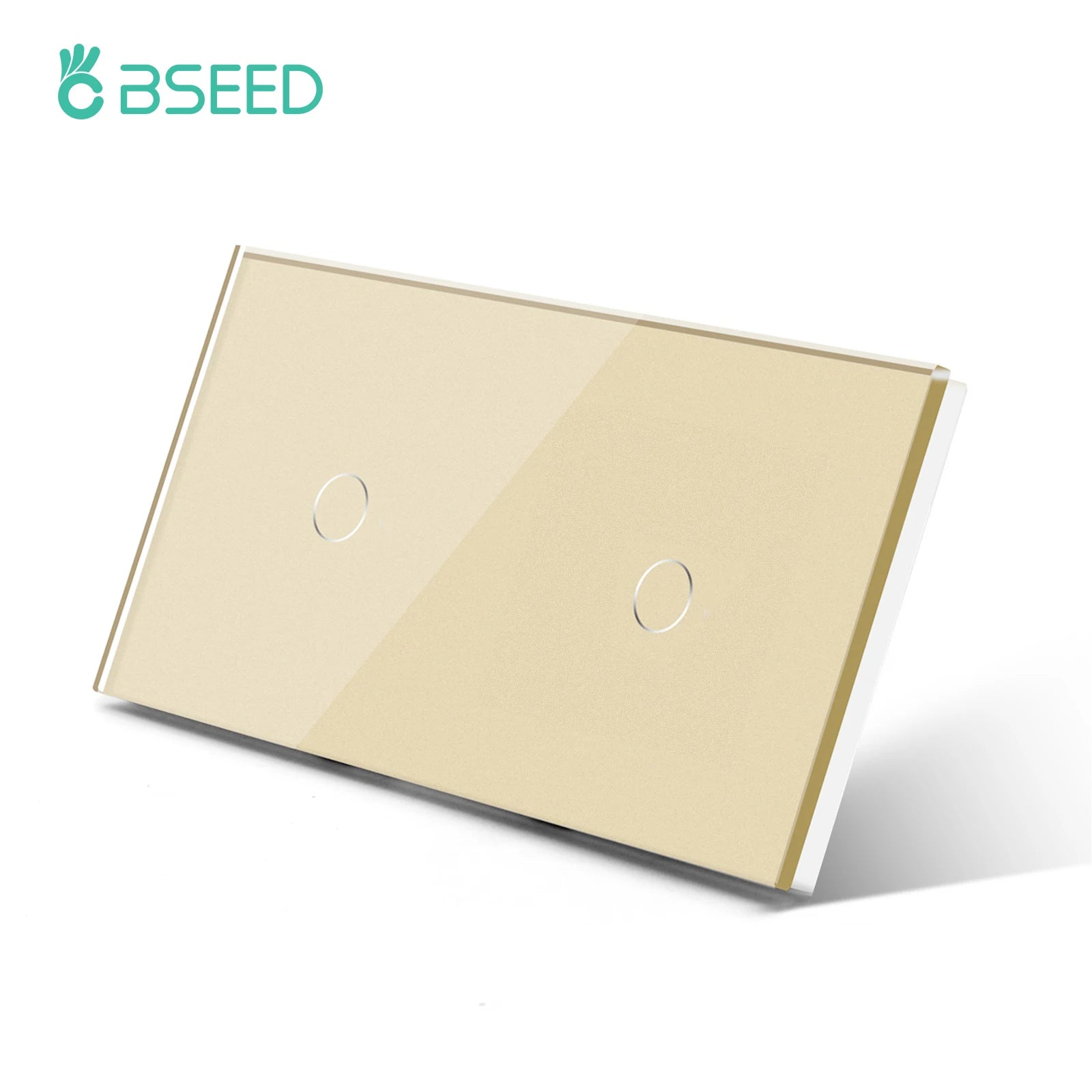 BSEED Touch Switch with USB Sockets and Glass Panel - EU Standard Double 1Gang / EU standard