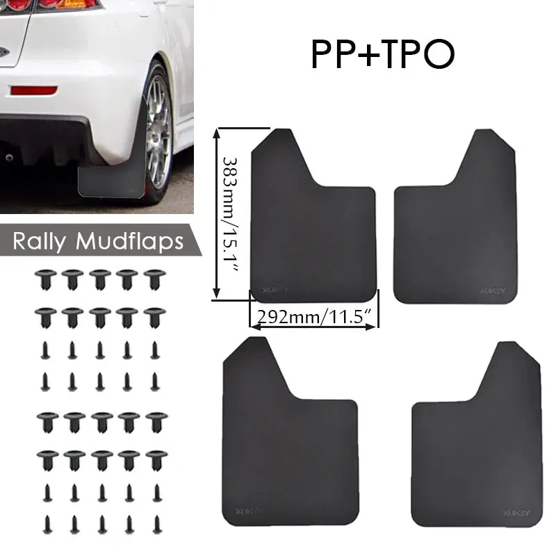 For Mitsubishi Lancer Outlander Sport Evolution EVO X IX Mirage Strada Triton G-Wagon Mud Flaps Mudflap Splash Guards Mudguards by InterCyprus Trading Ltd