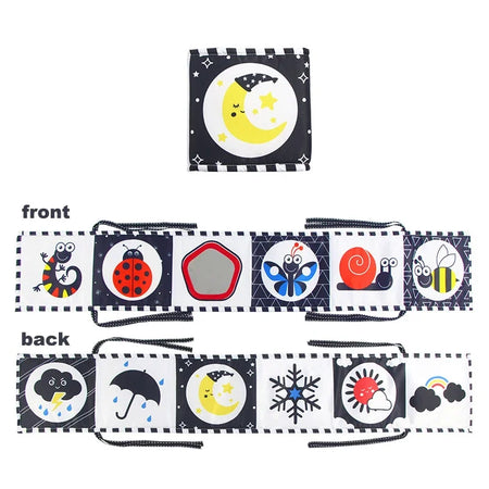 Baby Bedside Cloth Book &ndash; Develops Visual Ability for Newborns A-Insects