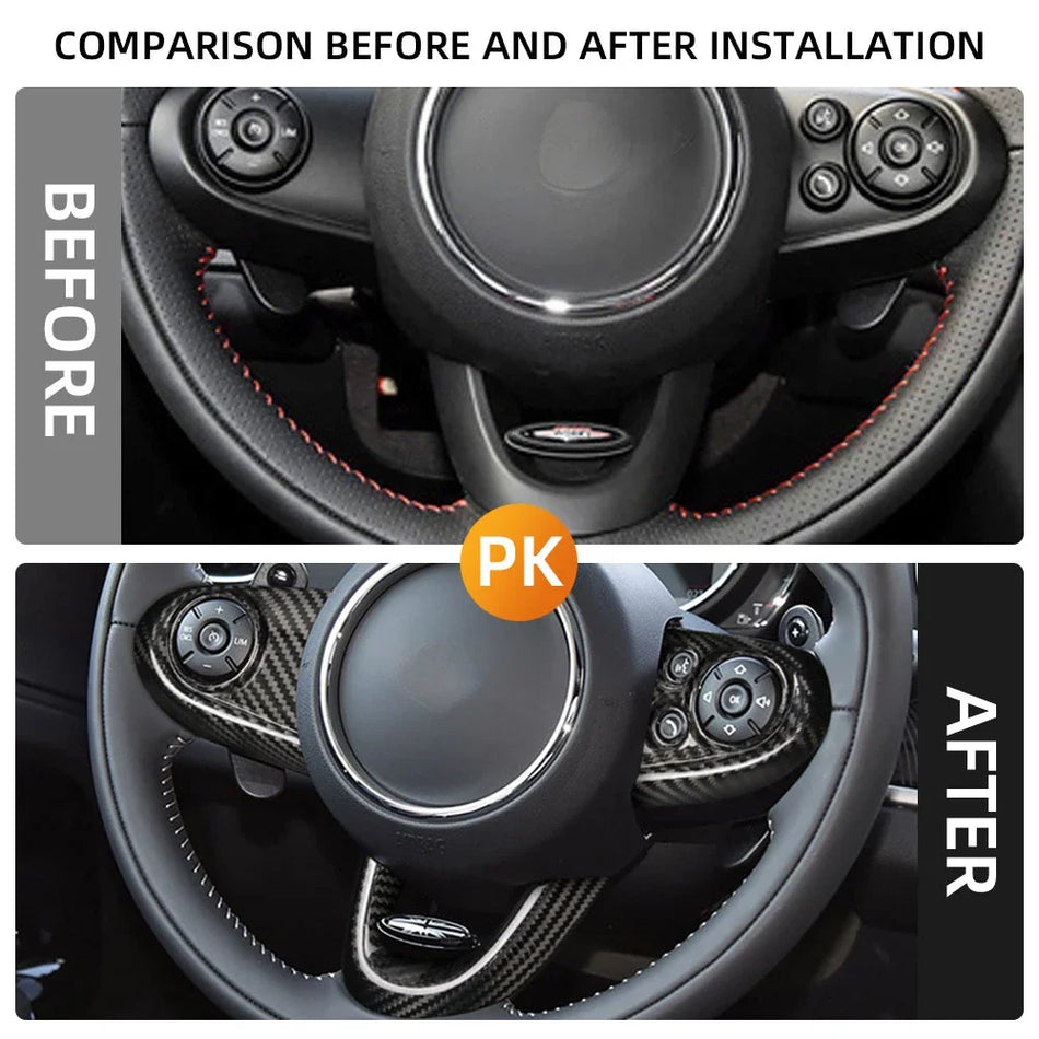 BMW MINI Cooper F54 F55 F56 Steering Wheel Trim Panel Cover, 3 Piece Set